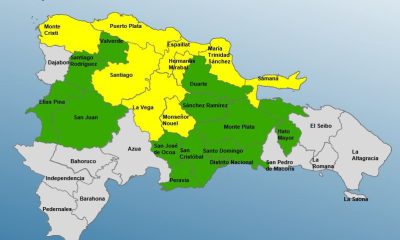 COE mantiene 9 provincias en amarilla y 13 en verde por lluvias este sábado