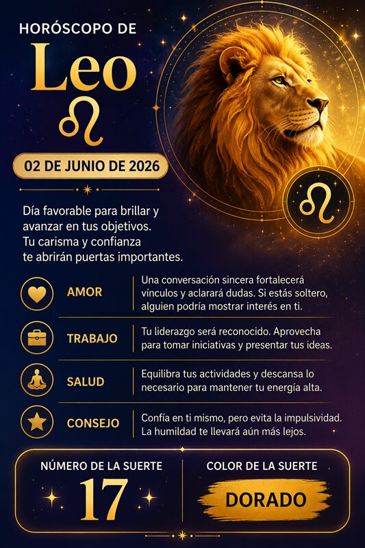 Horóscopo del 02 de junio de 2026