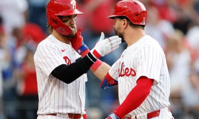 Schwarber conecta tres jonrones y Harper completa el ciclo en histórica paliza de los Filis - Noticias de hoy en República Dominicana