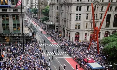 Karl-Anthony Towns encabeza la fiesta de los Knicks en histórico desfile de campeones en Nueva York - Noticias de hoy en República Dominicana