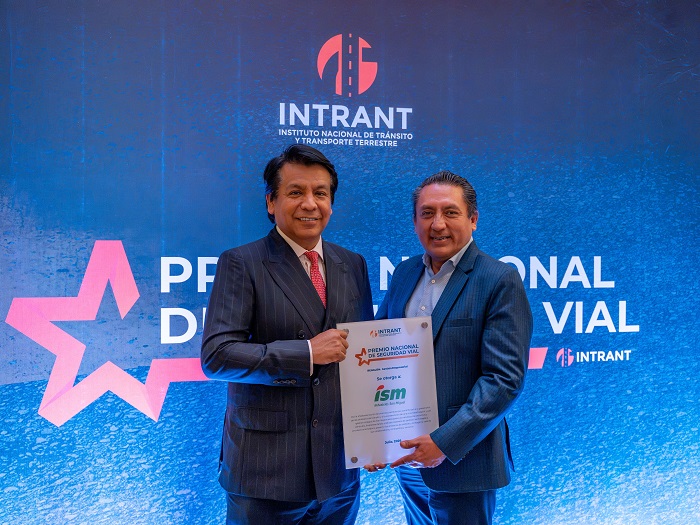 ISM recibe reconocimiento Nacional a la Excelencia en Buenas Prácticas de Seguridad Vial Empresarial