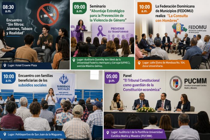 Agenda del día: miércoles 29 de agosto de 2026