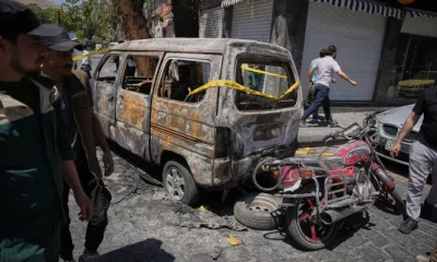 Explosiones sacuden la capital de Siria durante la visita del presidente francés Macron
