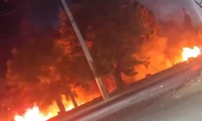 Incendio en las proximidades del Palacio de Justicia genera alarma en la Circunvalación Sur de Santiago